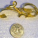 Goldtone Long Scroll Pin by CATHE