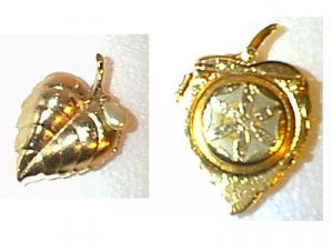 Avon Gold Tone Heart Locket Perfume Pin Brooch