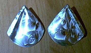 Brushed Silvertone Post Jack Frost Crystalized Earrings