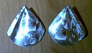 Brushed Silvertone Post Jack Frost Crystalized Earrings