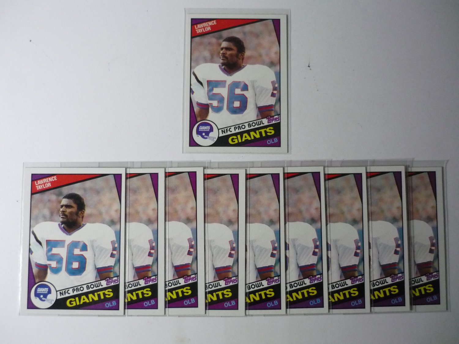 Lot of 10 1984 Topps Lawrence Taylor #321 NMMT