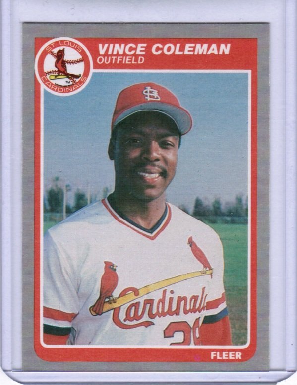 1985 Fleer Update Vince Coleman #U28 Rookie NMMT+