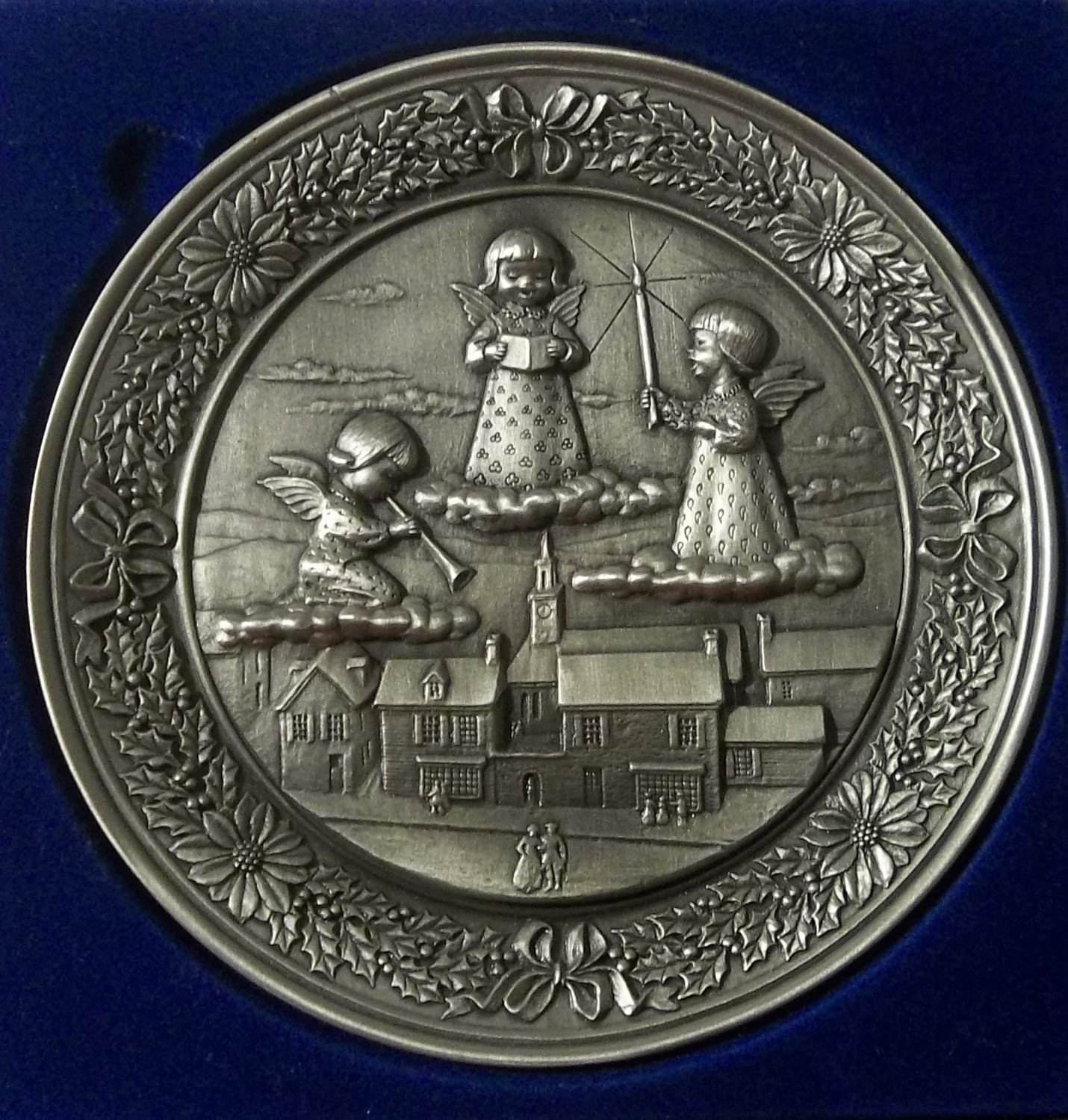 Hudson Pewter 1981 Angels Collector's Plate 1664/10000 Albert C. Petitto