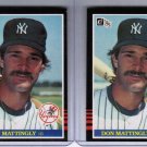 Lot of 2 1985 Donruss Don Mattingly #295 Baseball Cards