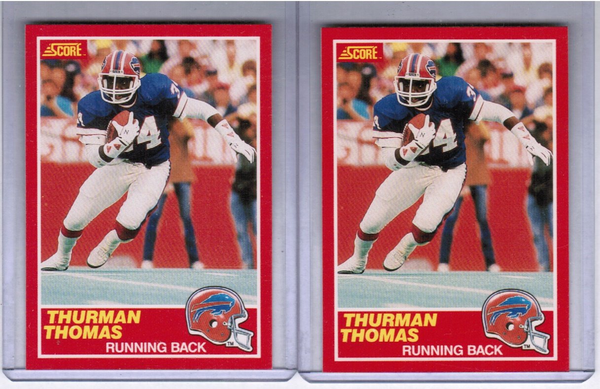 Lot of 2 1989 Score Thurman Thomas #211 Rookie NMMT+