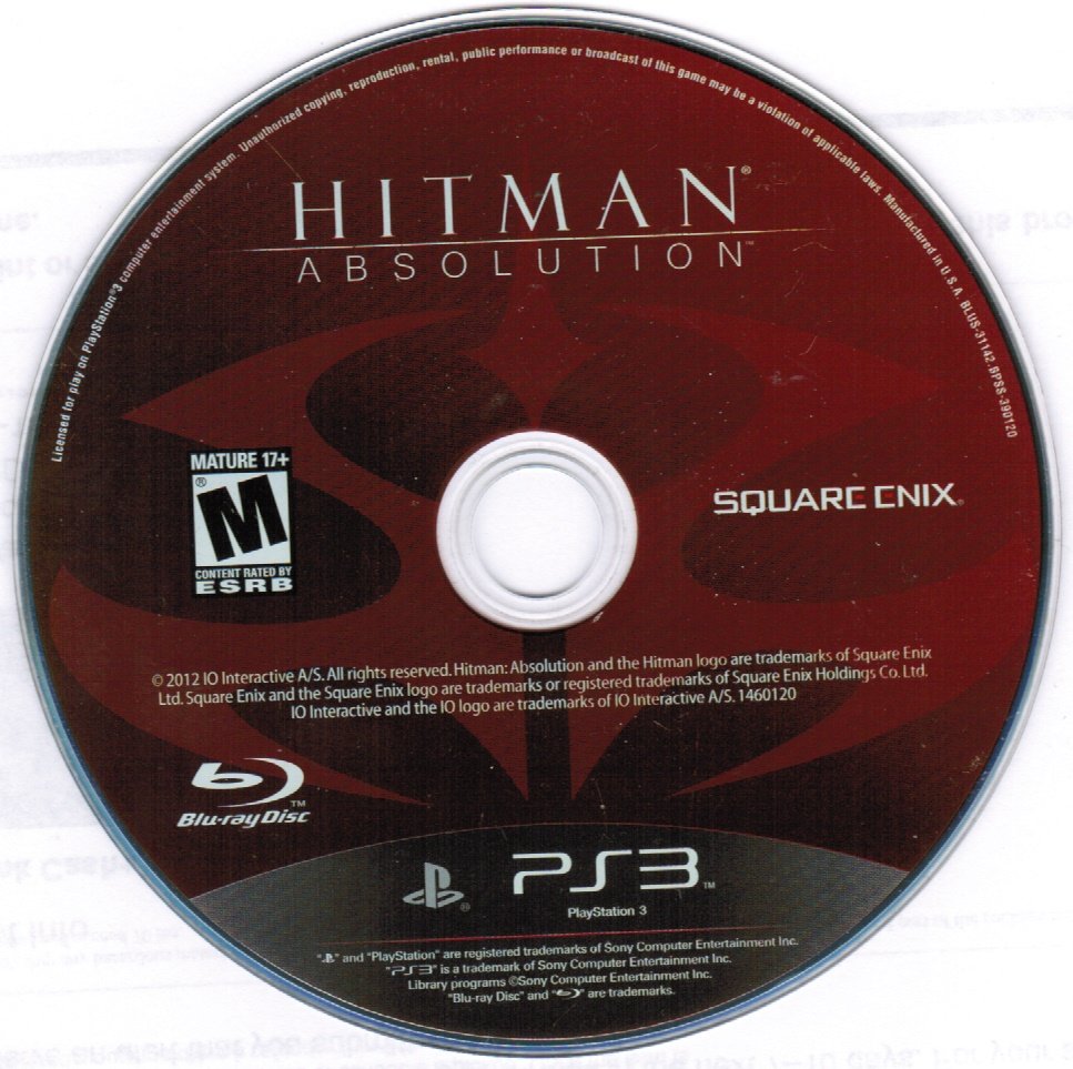 Hitman Absolution PS3 Playstation 3 Game