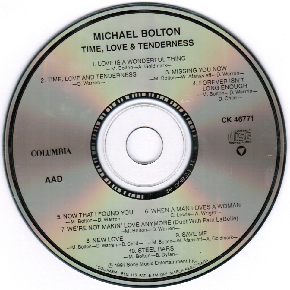Time, Love, & Tenderness by Michael Bolton CD