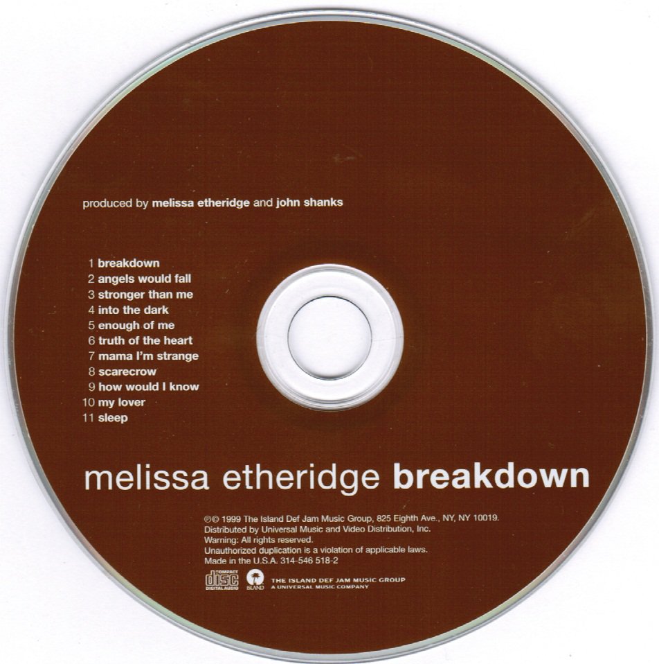 Melissa Etheridge Breakdown CD