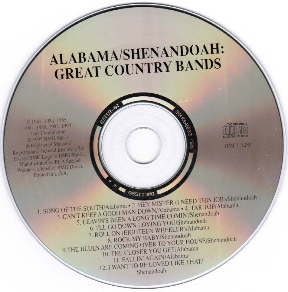 Alabama Shenandoah Great Country Bands CD