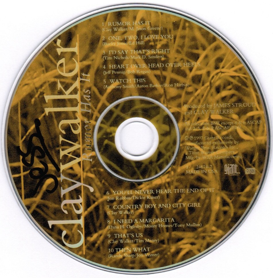 Rumor Has It by Clay Walker CD