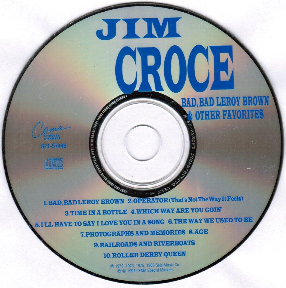 Jim Croce Bad Bad Leroy Brown & Other Favorites CD