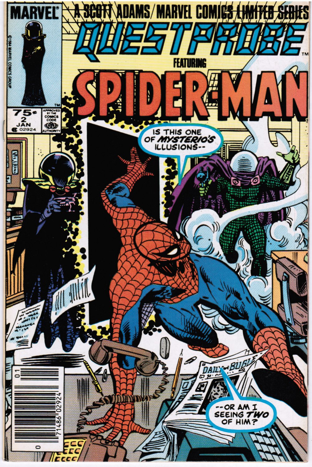 Questprobe Featuring Spiderman 1984 Marvel Comic Scott Adams Limited