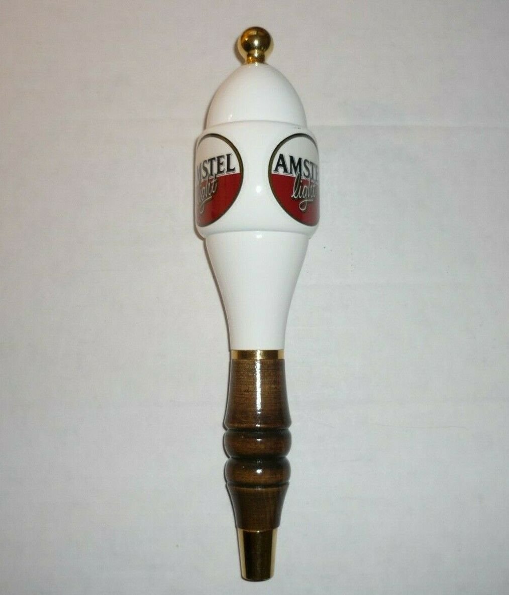 Amstel Light Wood Beer Tap Handle Knob