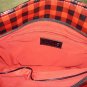 Authentic Kristine Red Black Checkerboard Tote Handbag Purse