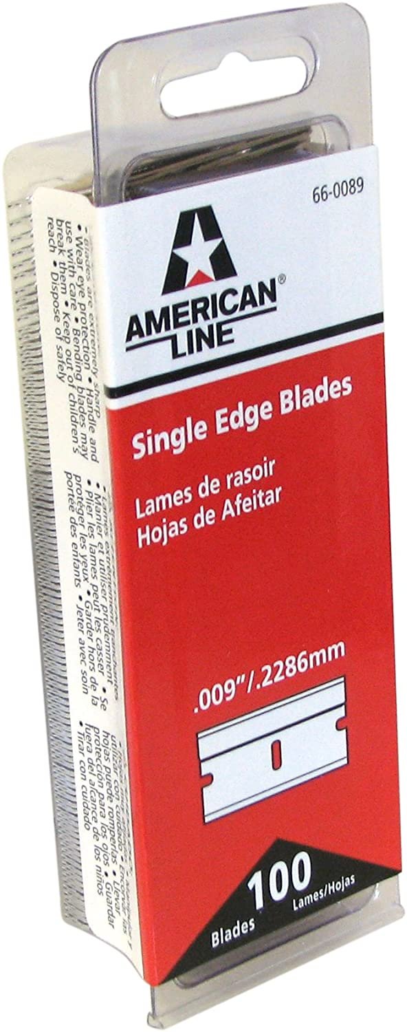 American Safety Razor 100 Pack Heavy Duty Single Edge Razor Blades 66-0089
