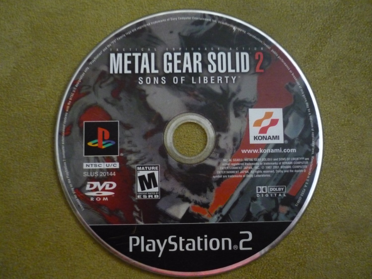 Metal Gear Solid 2 Sons of Liberty PS2