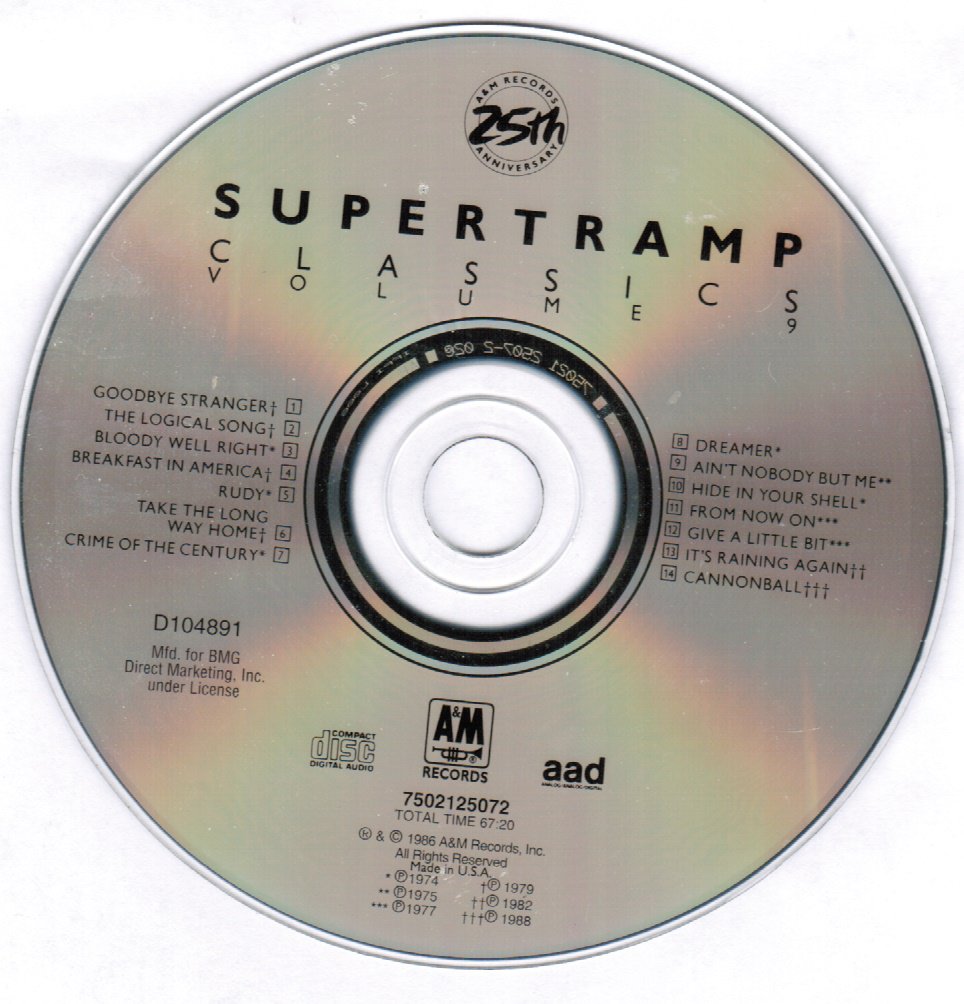Supertramp Classics Volume 9 CD