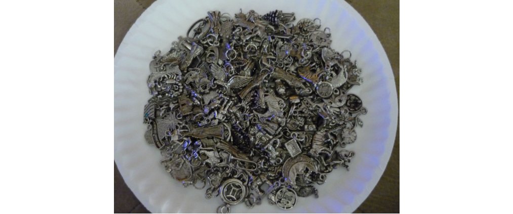 Solid Iridium Fine Jewelry Lot 20 lbs Pendants and Charms