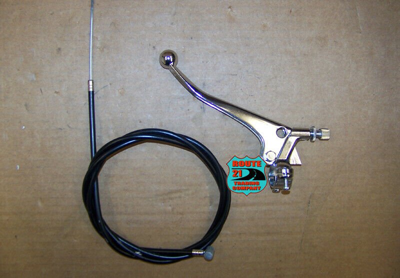 Chrome 7/8" LH brake lever w/ cable universal Mini Chopper, mini bike