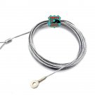 Vintage snowmobile stainless steel hood lanyard loop to eye 36"
