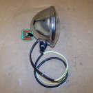 Chrome bottom mount smooth shell headlight Cushman, Mustang, Harley Davidson etc
