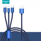 Apple charging line android charging line Type - C blue