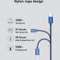 Apple charging line android charging line Type - C blue