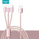 Apple charging line android charging line Type - C  Rose gold