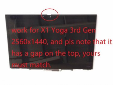 14" WQHD LCD LED Screen Touch Assembly For Lenovo ThinkPad X1 Yoga 01AY929