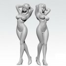 1:24 75mm Resin Figure Model kit cute beauty Booty GIRL Unassambled Unpainted