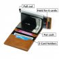 Vintage Leather Card Holder Men Business Wallet RFID Blocking Card Storage