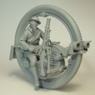 1:35 Resin Figure Model Kit Unpainted Soldier With Monowheel Historical WWII