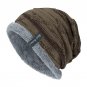 Men&acirc;��s Striped Ribbed Slouchy Knit Beanie Winter Hat Warm Work Cap Soft Toboggan