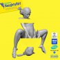 50mm Resin Figure Model Kit Sexy Girl Female with Octopus Unpainted Unassambled