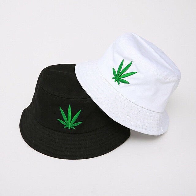 Weed Bucket Hat Summer Cap Cannabis Leaf Stoner Hat Hemp Wear