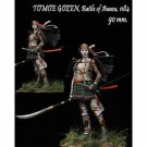 1:20 90mm Resin Figure Kit Model Role Female Samurai warriors Japanese Unpainted