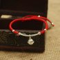 Real 925 Sterling Silver Bell Bracelet Amulet Handmade Lucky Red Rope
