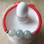 Lucky Burmese Jade Bracelet Handmade Red Rope Wax String 925 Sterling Silver