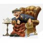 Transparent Clear Stamp DIY Scrapbooking Card Making Old Man Reading Book