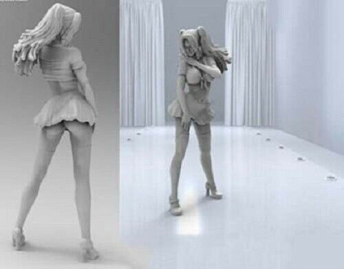 1/24 Scale 75mm Resin Figures Model Kit Sexy Pin Up Girl Unassambled Unpainted