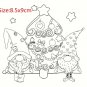 Santa Claus With Christmas Tree Stamp Metal Cutting Dies For Scrapbooking DIY