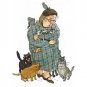 Transparent Stamp DIY Scrapbooking Photo Album Card Making Old Woman With Pets