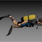 1/35 Resin Figure Model Kit Recreational SCUBA DIVER WWII Unassambled Unpainted