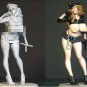90mm Resin Figure Model Kit US Sexy POLICE Officer Beauty Unpainted Unassembled