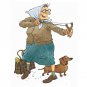Old Woman With Dog Transparent Clear Silicone Rubber Stamp Card DIY Scrapbooking