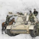 1/35 Resin Figure Model Kit German Tank Crew Receive Order WWII (Soldiers+horse)