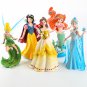 Disney Princess Ariel Belle Snow White Tinker Bell 5pcs/set Figure Doll 10-13cm