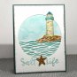 Metal Cutting Dies Circle Lighthouse Background DIY Paper Embossing Card Stencil
