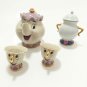 Beauty And The Beast Teapot Mug Of Mrs. Potts Chip Tea Pot Cup Disney Cartoons