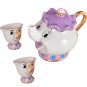 Beauty And The Beast Teapot Mug Of Mrs. Potts Chip Tea Pot Cup Disney Cartoons